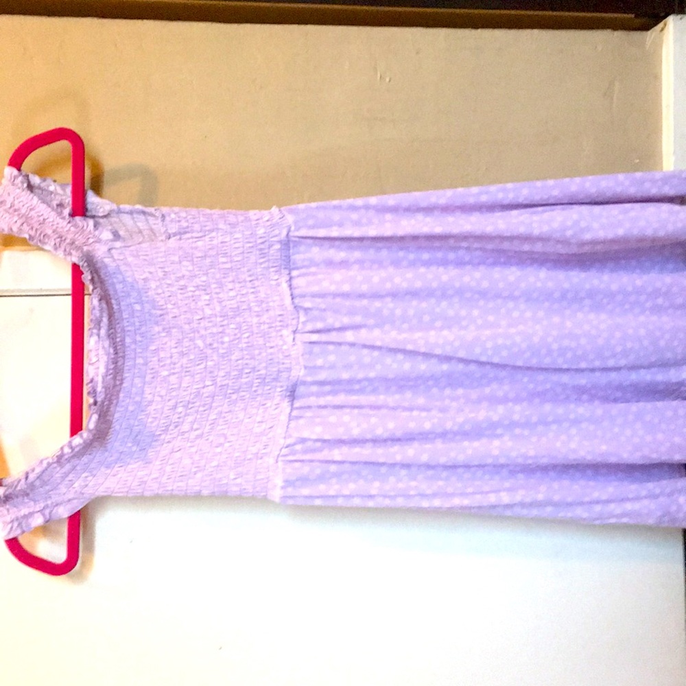 Short light purple with daisies dress